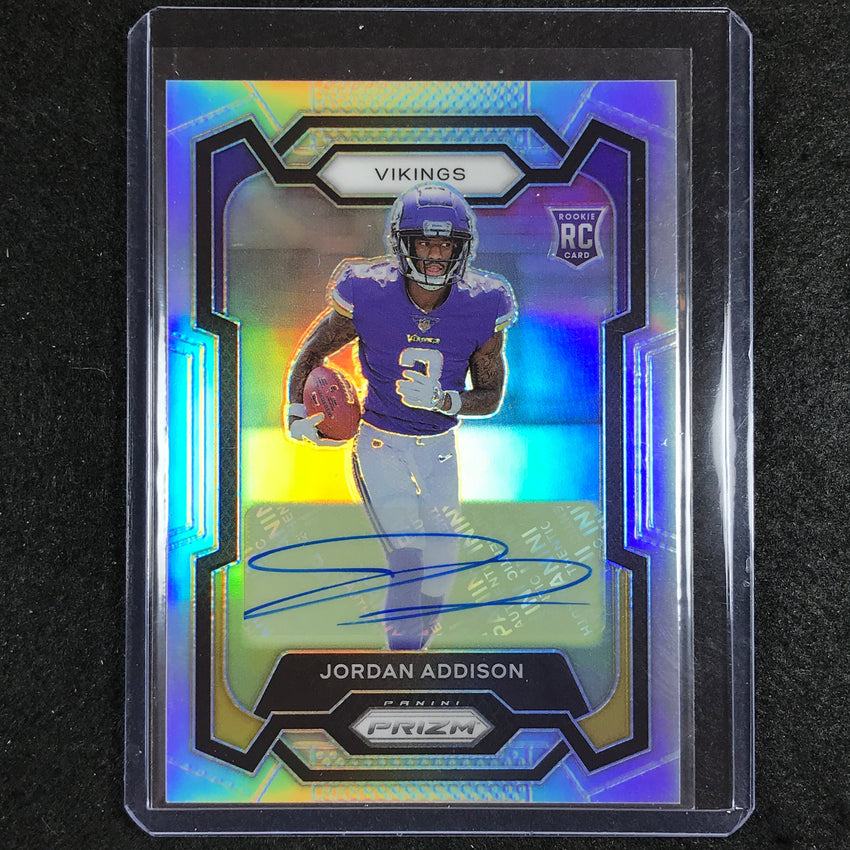 2023 Prizm Football JORDAN ADDISON Base Rookie Auto Silver Prizm #368
