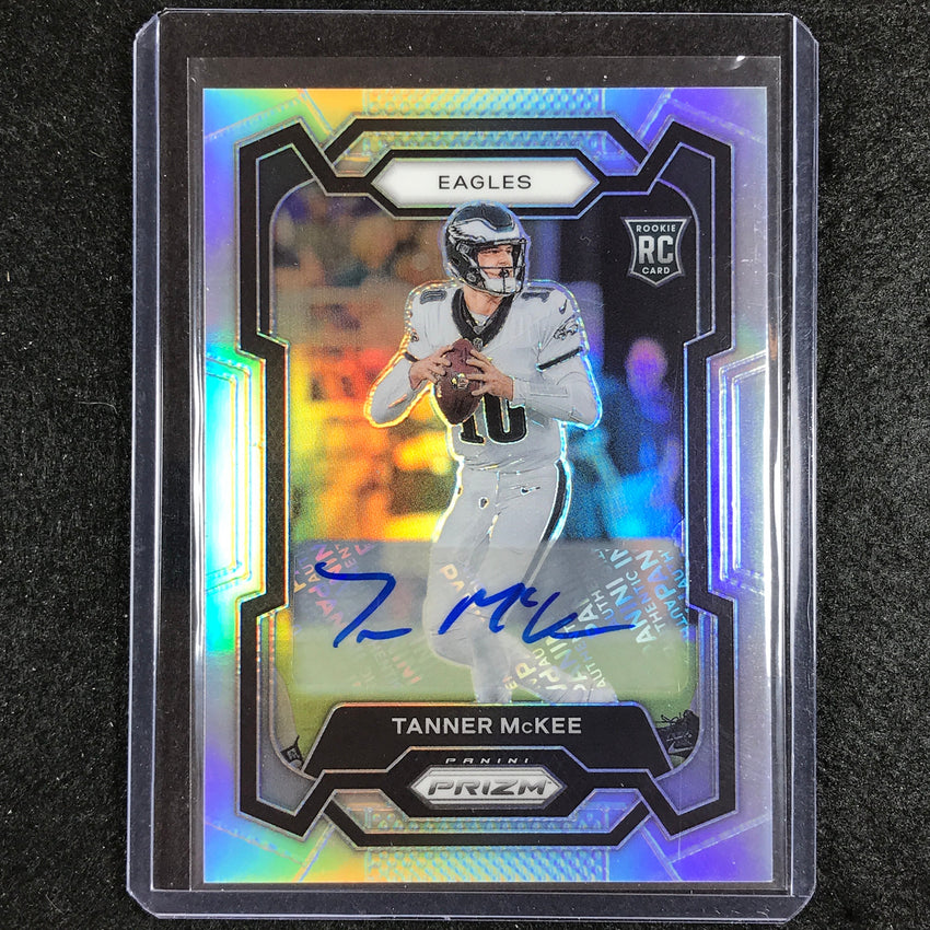 2023 Prizm Football Tanner Mckee Base Rookie Auto Silver Prizm No 383