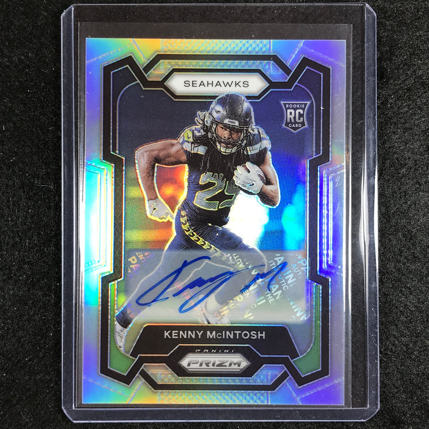 2023 Prizm Football KENNY MCINTOSH Base Rookie Auto Silver Prizm #391