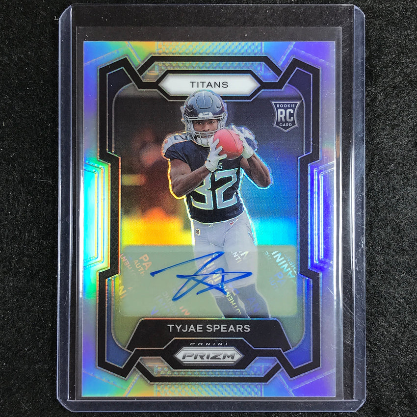 2023 Prizm Football Tyjae Spears Base Rookie Auto Silver Prizm No 396