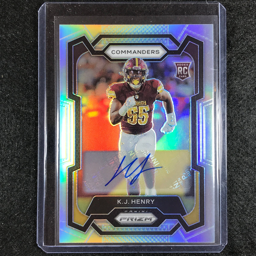 2023 Prizm Football K.J. HENRY Base Rookie Auto Silver Prizm #400