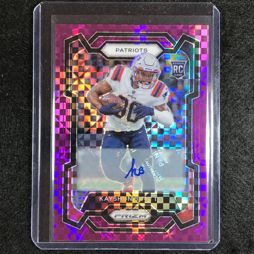 2023 Prizm Football Kayshon Boutte Base Rookie Auto Purple Power 3/49