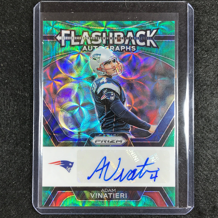 2023 Prizm Football Adam Vinatieri Flashback Auto Green Scope 15/75