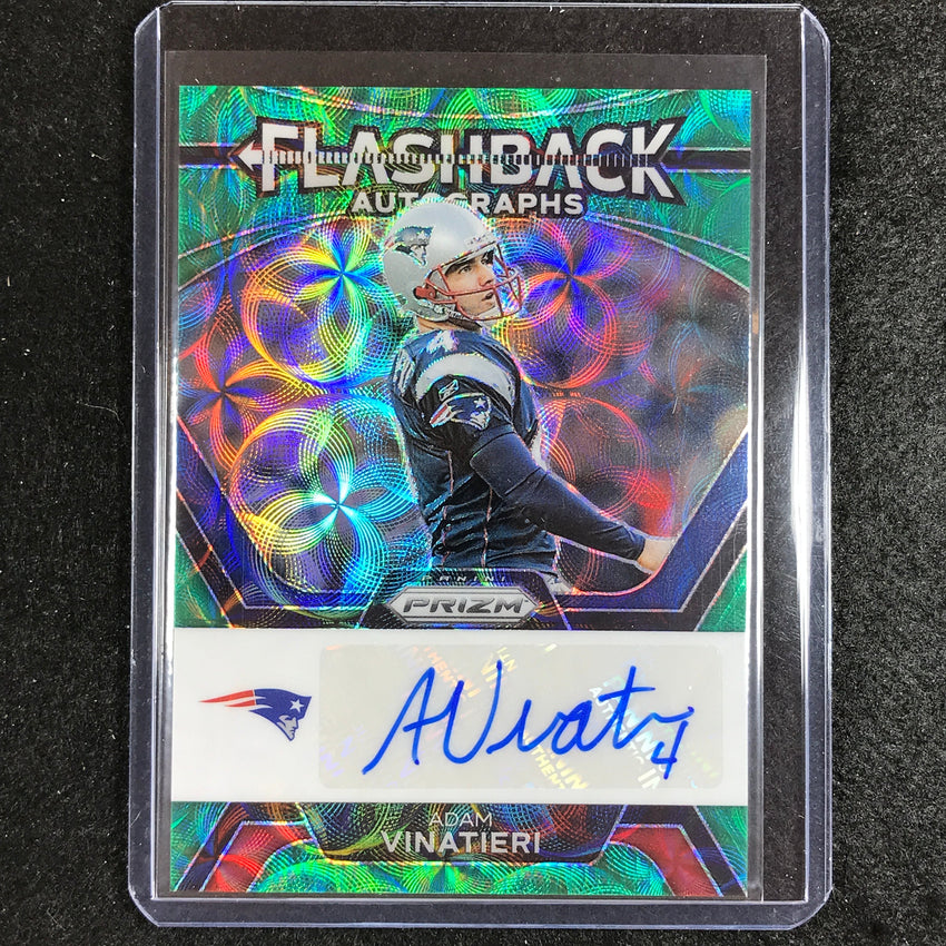 2023 Prizm Football Adam Vinatieri Flashback Auto Green Scope 19/75