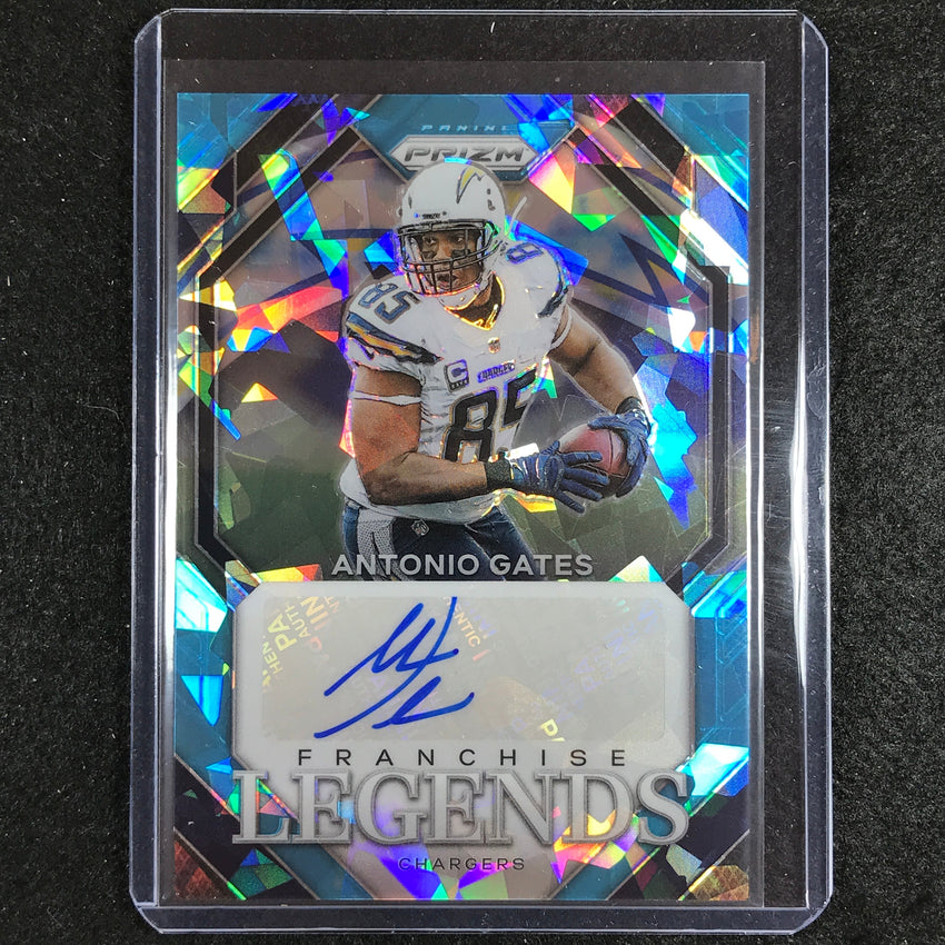 2023 Prizm Football Antonio Gates Franchise Legends Auto Blue Ice 94/99