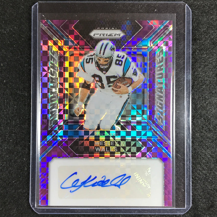2023 Prizm Football Wesley Walls Sensational Signatures Auto Purple Power 18/49
