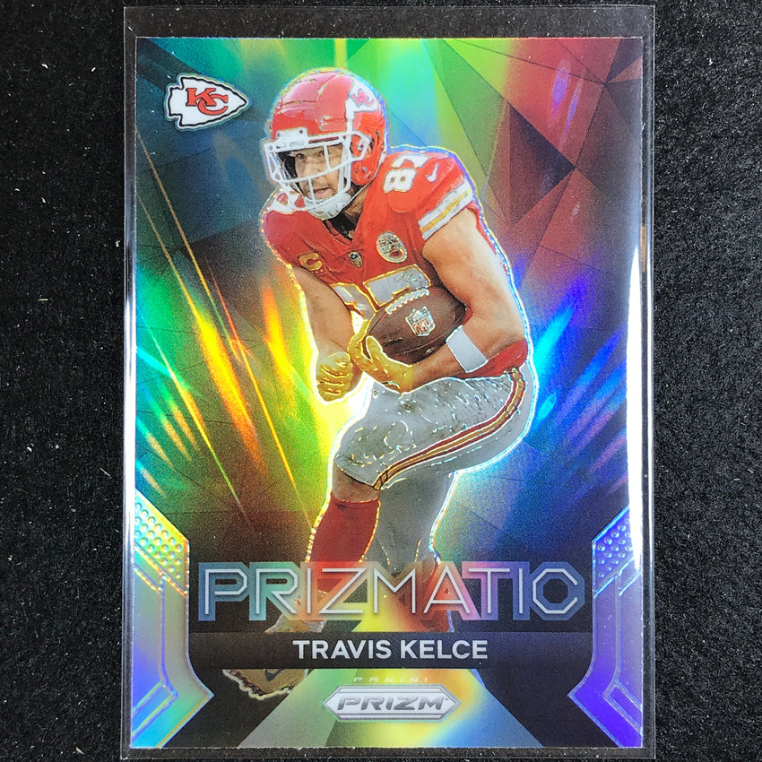 2023 Prizm Football Travis Kelce Prizmatic Silver Prizm No 10