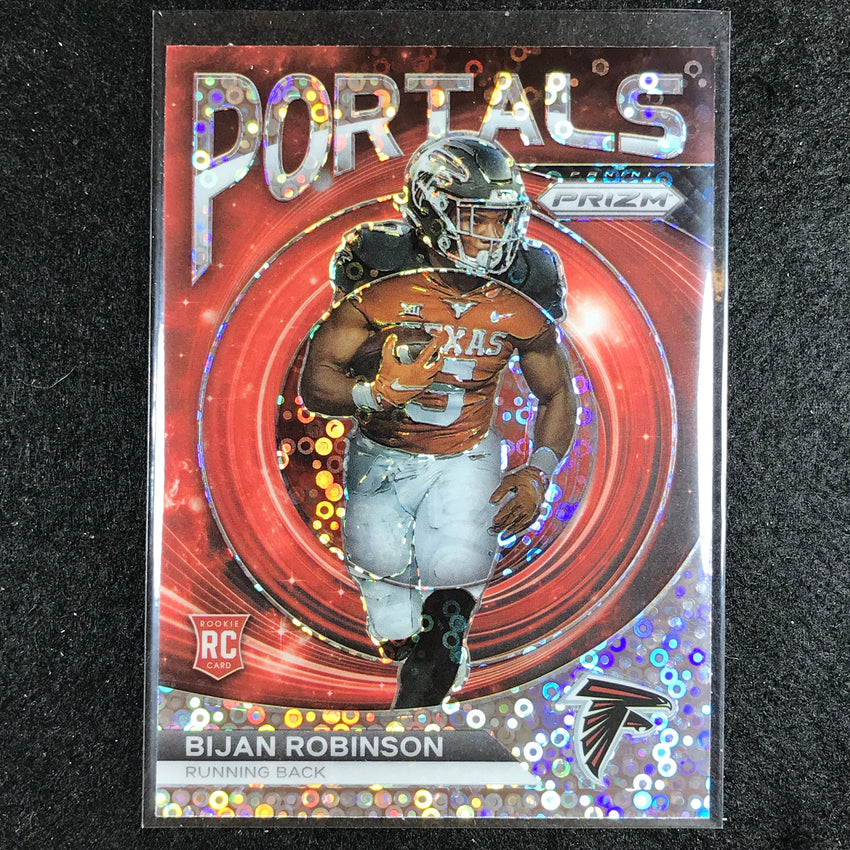 2023 Prizm Football Bijan Robinson Portals Rookie No Huddle No 8