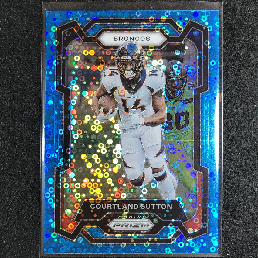 2023 Prizm Football Courtland Sutton Base No Huddle Blue 57/95