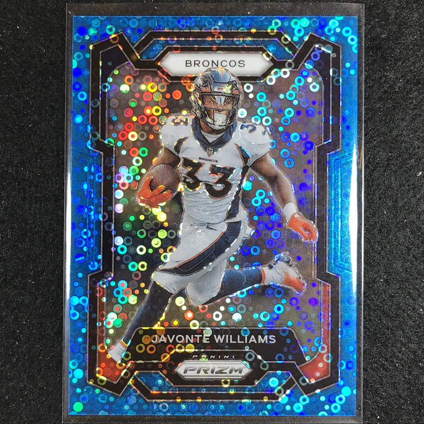 2023 Prizm Football Javonte Williams Base No Huddle Blue 34/95