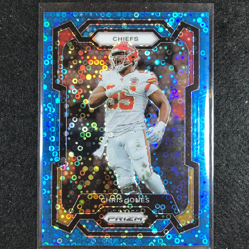2023 Prizm Football Chris Jones Base No Huddle Blue 78/95