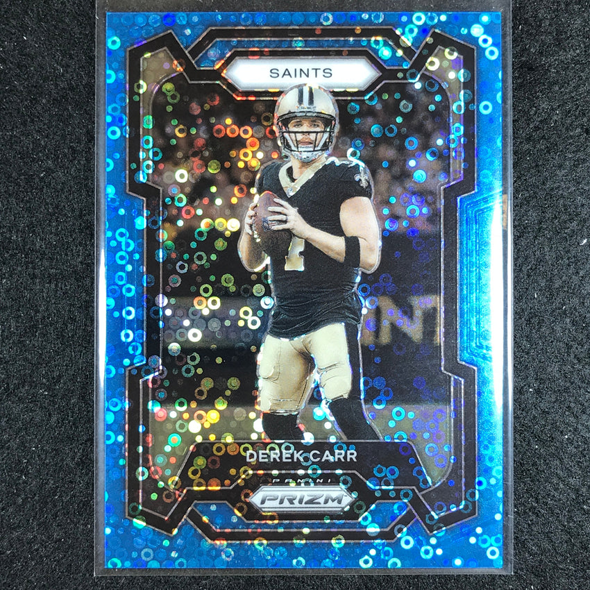 2023 Prizm Football Derek Carr Base No Huddle Blue 61/95