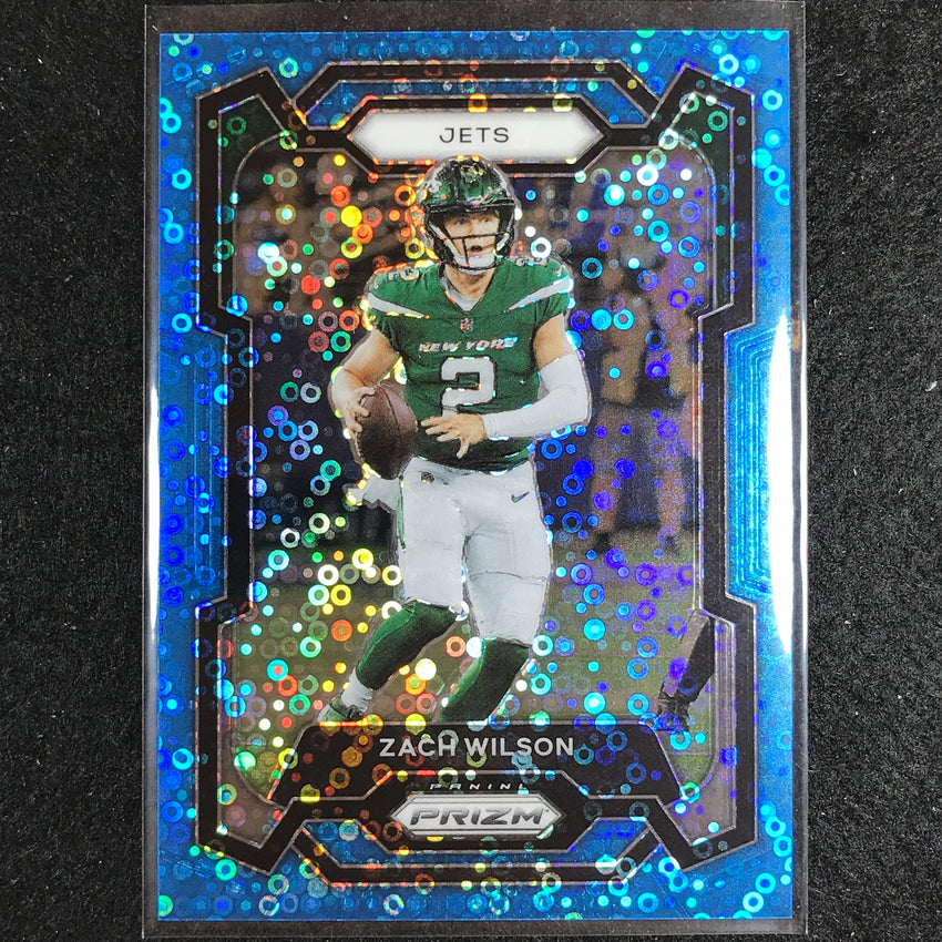 2023 Prizm Football Zach Wilson Base No Huddle Blue 24/95