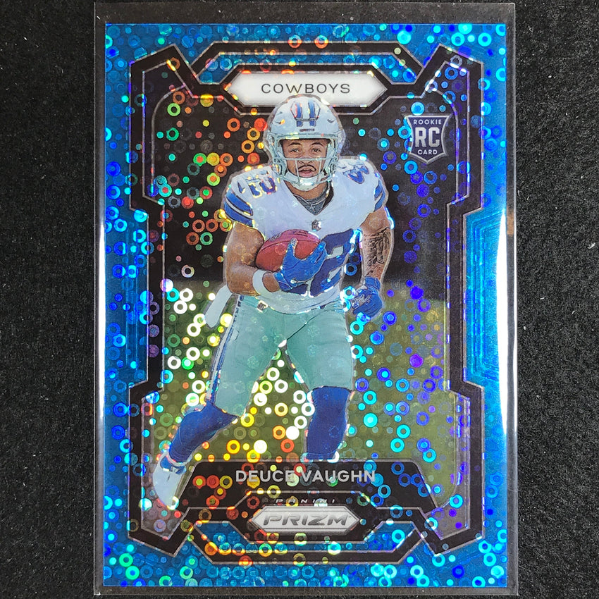 2023 Prizm Football Deuce Vaughn Rookie Base No Huddle Blue 38/95