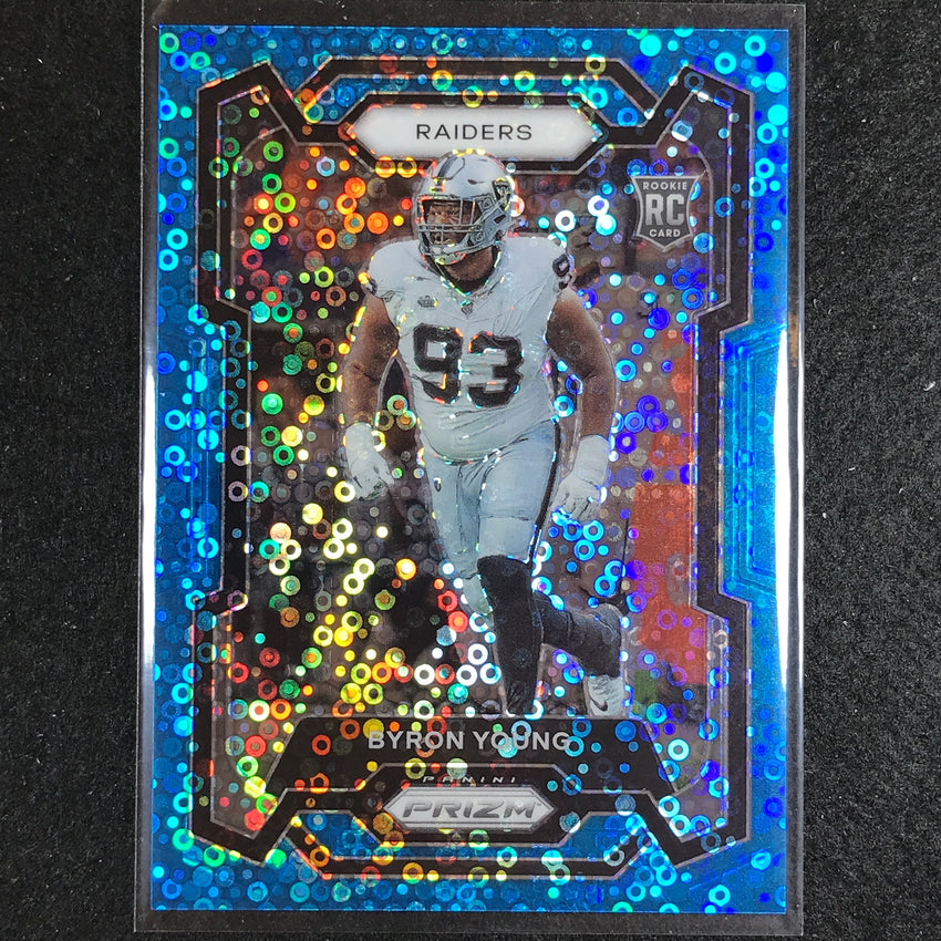2023 Prizm Football Byron Young Rookie Base No Huddle Blue 58/95