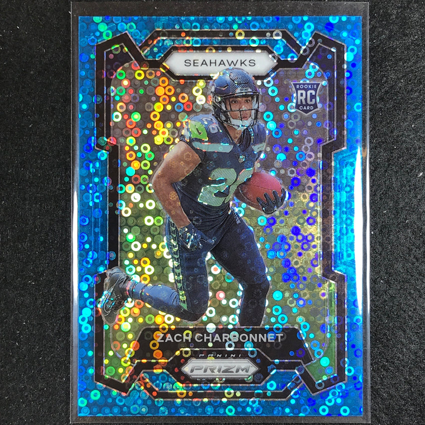 2023 Prizm Football Zach Charbonnet Rookie Base No Huddle Blue 60/95