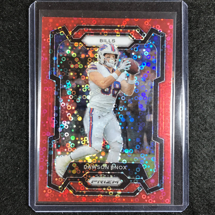 2023 Prizm Football Dawson Knox Base No Huddle Red 60/70