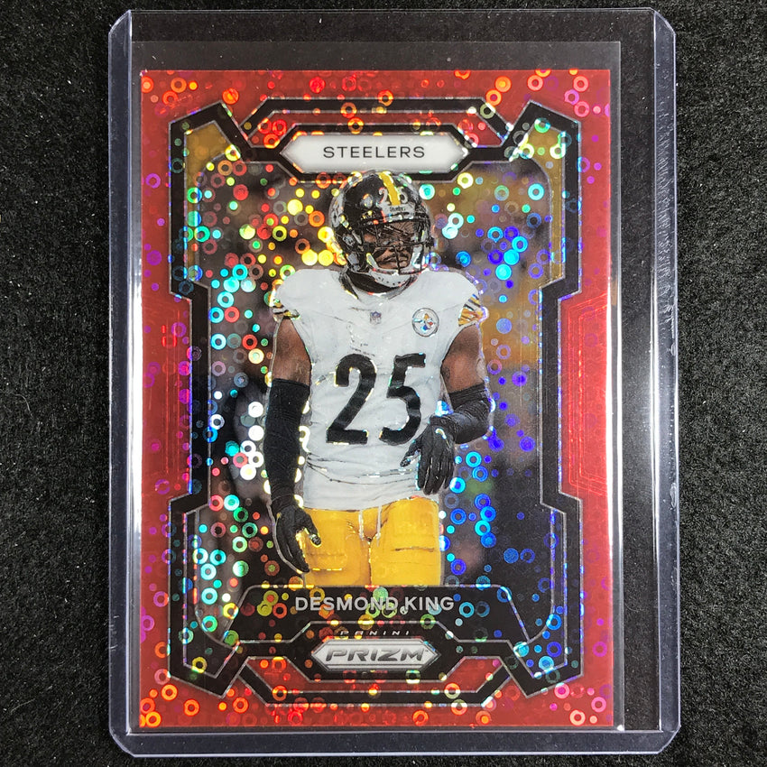 2023 Prizm Football Desmond King Base No Huddle Red 31/70