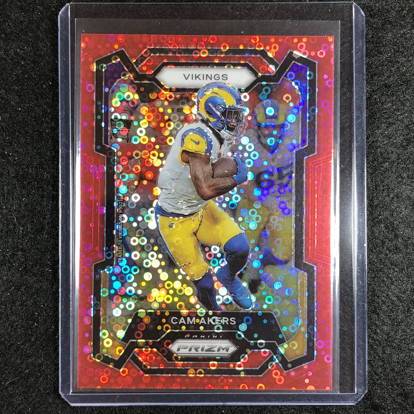 2023 Prizm Football Cam Akers Base No Huddle Red 5/70