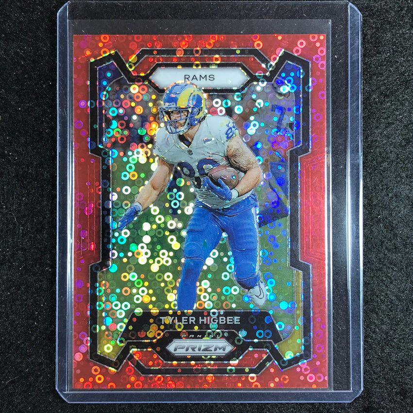 2023 Prizm Football Tyler Higbee Base No Huddle Red 24/70
