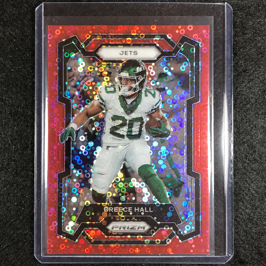 2023 Prizm Football Breece Hall Base No Huddle Red 45/70