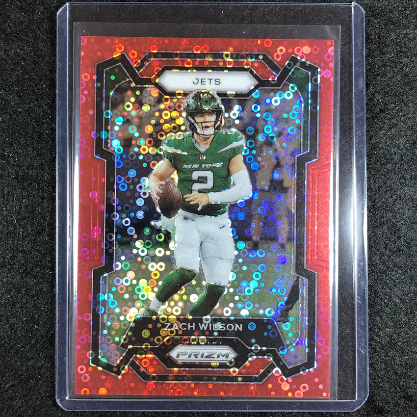 2023 Prizm Football Zach Wilson Base No Huddle Red 36/70