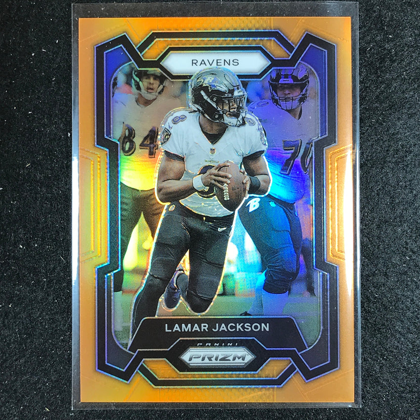 2023 Prizm Football Lamar Jackson Base Orange 111/249