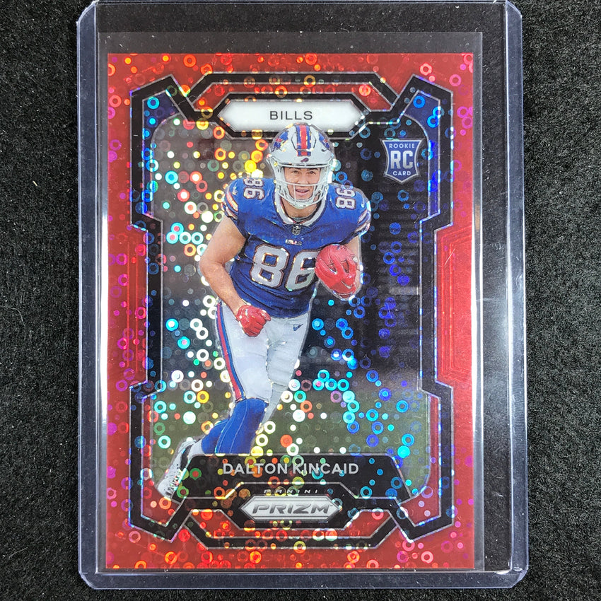 2023 Prizm Football Dalton Kincaid Rookie Base No Huddle Red 48/70