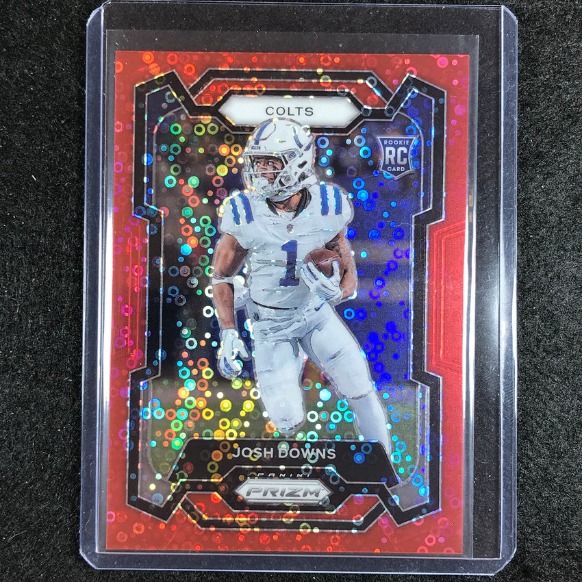 2023 Prizm Football Josh Downs Rookie Base No Huddle Red 63/70