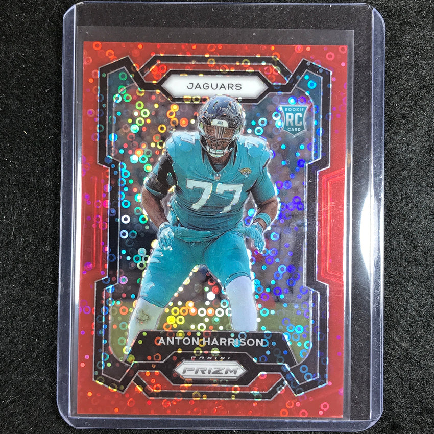 2023 Prizm Football Anton Harrison Rookie Base No Huddle Red 32/70