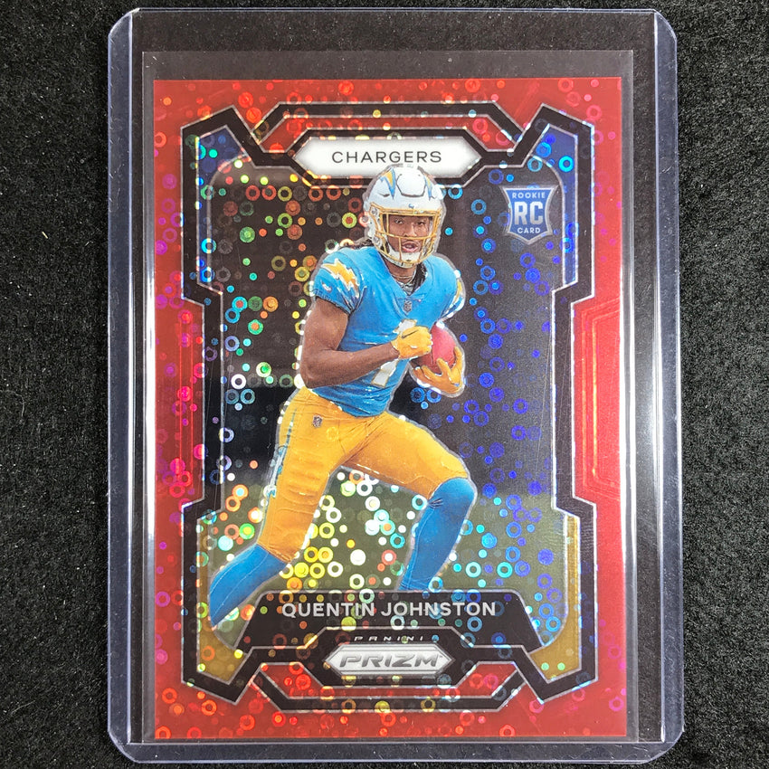 2023 Prizm Football Quentin Johnston Rookie Base No Huddle Red 65/70