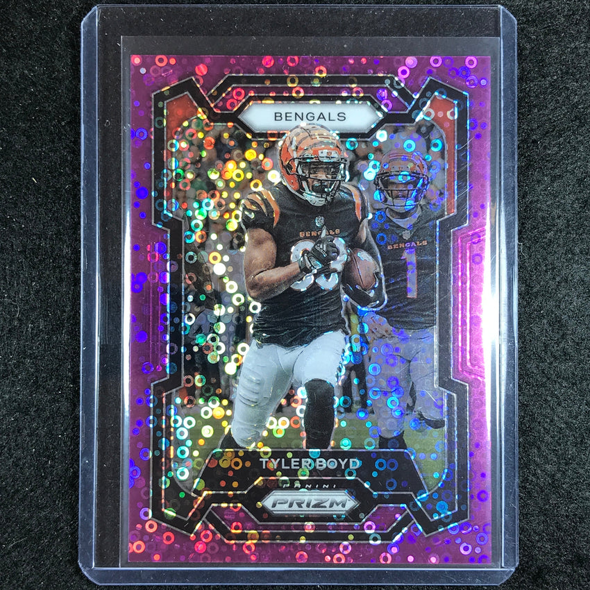2023 Prizm Football Tyler Boyd Base No Huddle Purple 13/35