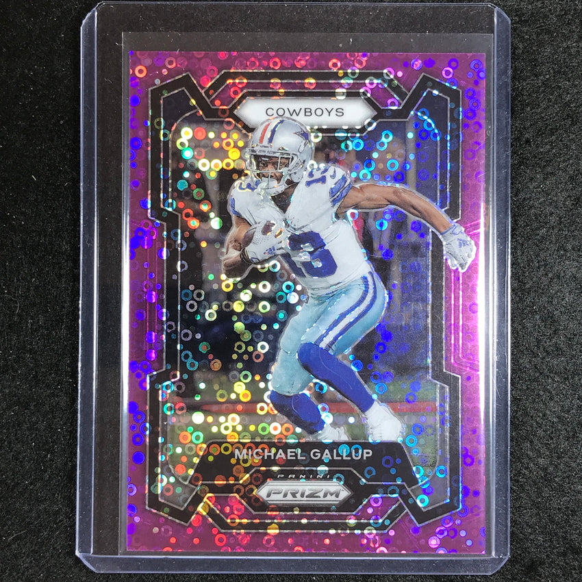 2023 Prizm Football Michael Gallup Base No Huddle Purple 20/35