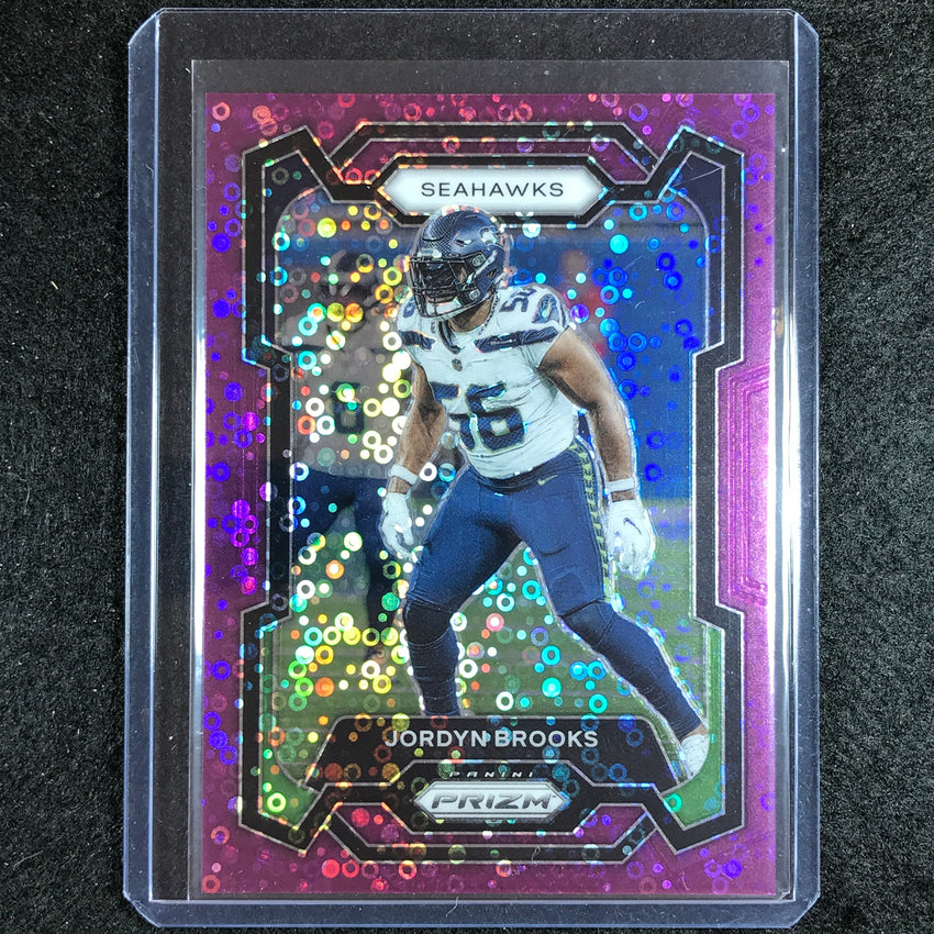 2023 Prizm Football Jordyn Brooks Base No Huddle Purple 13/35