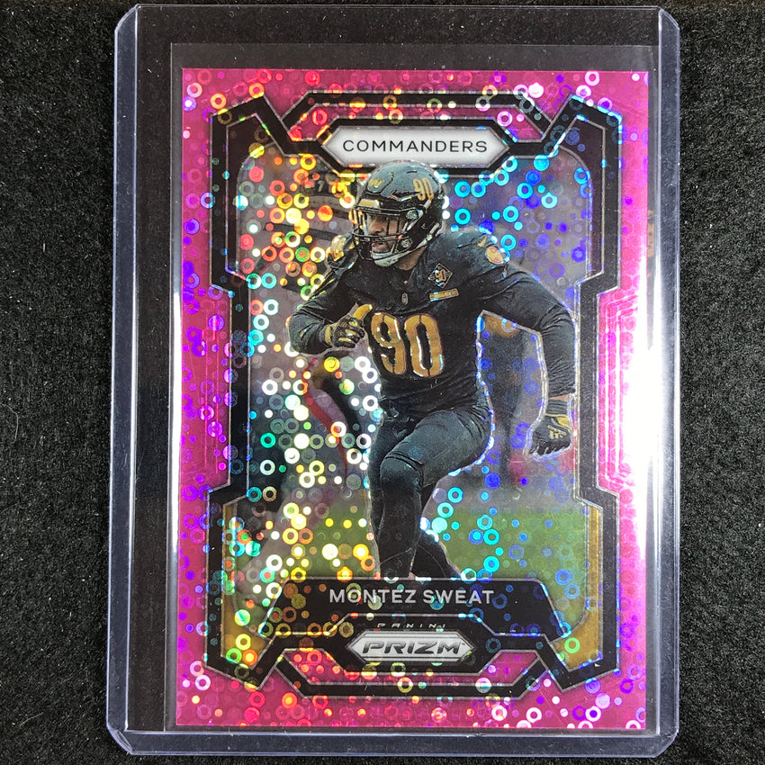 2023 Prizm Football Montez Sweat Base No Huddle Pink 13/15