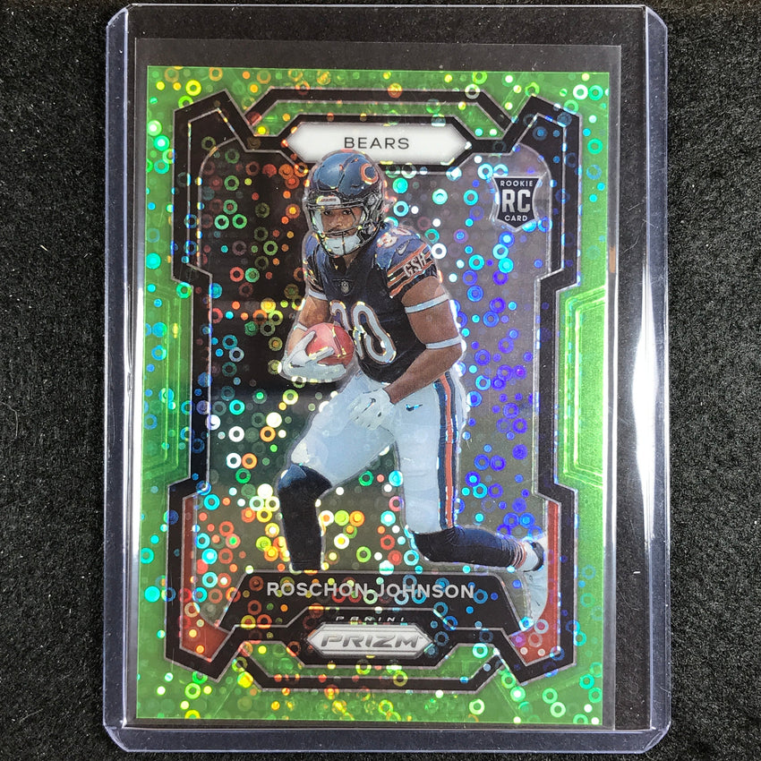 2023 Prizm Football Roschon Johnson Rookie Base No Huddle Green 2/5