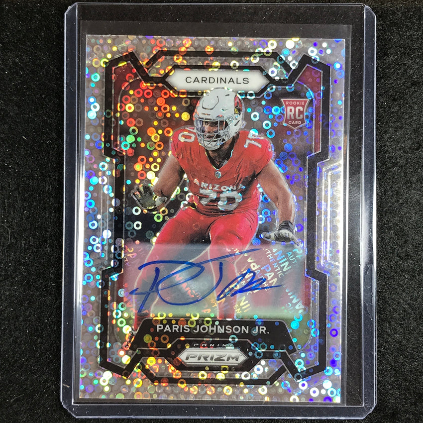 2023 Prizm Football PARIS JOHNSON JR. Base Rookie Auto No Huddle #304
