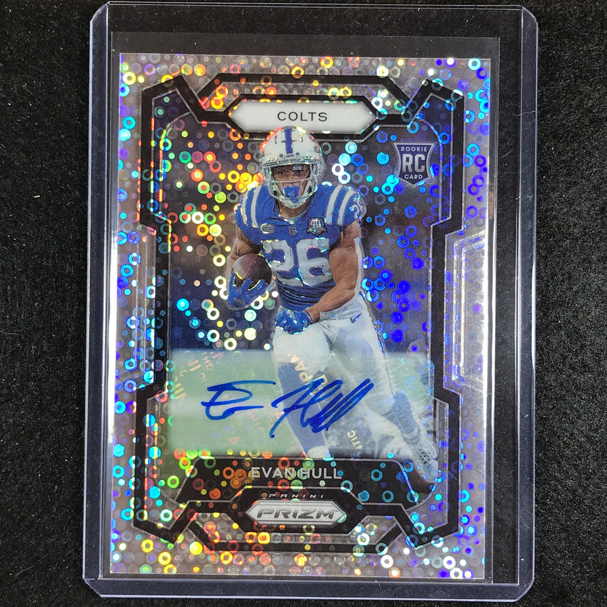2023 Prizm Football EVAN HULL Base Rookie Auto No Huddle #344