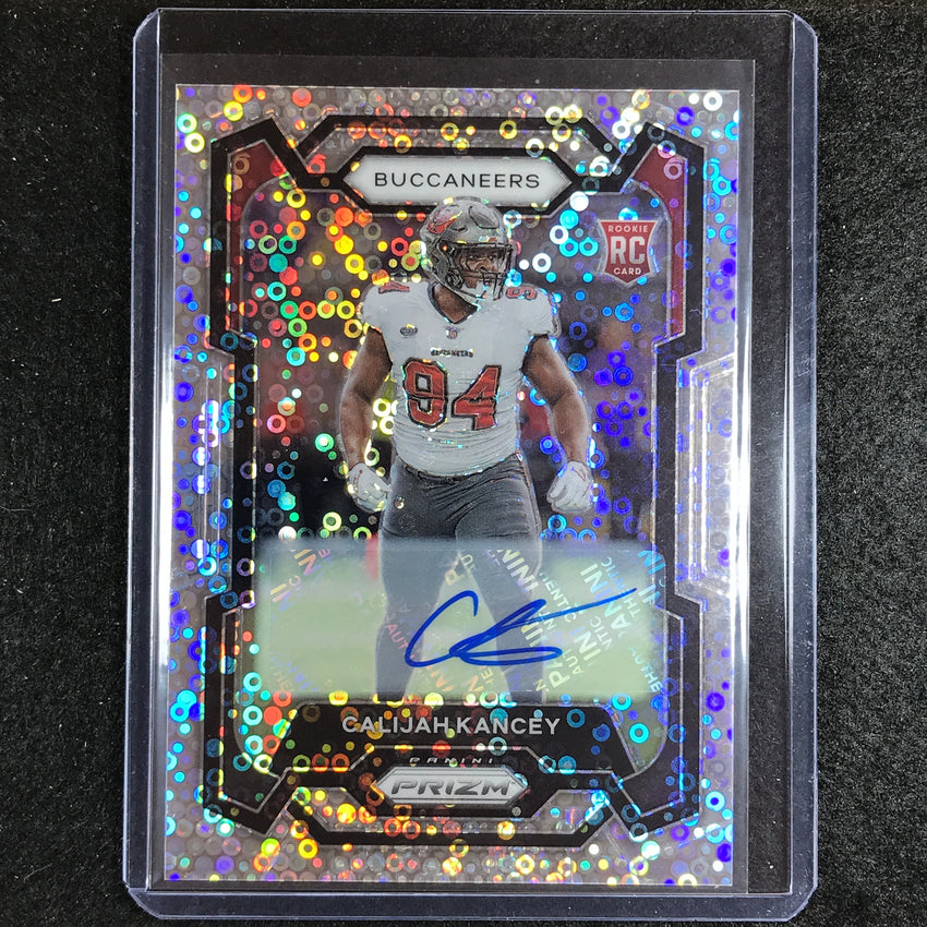 2023 Prizm Football CALIJAH KANCEY Base Rookie Auto No Huddle #393
