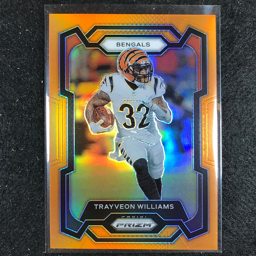 2023 Prizm Football Trayveon Williams Base Orange 29/249