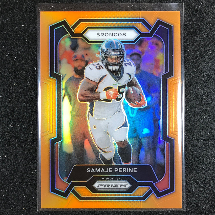 2023 Prizm Football Samaje Perine Base Orange 195/249