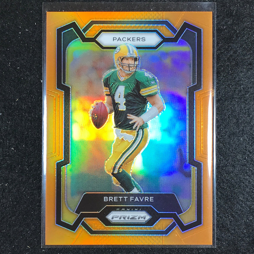 2023 Prizm Football Brett Favre Base Orange 100/249