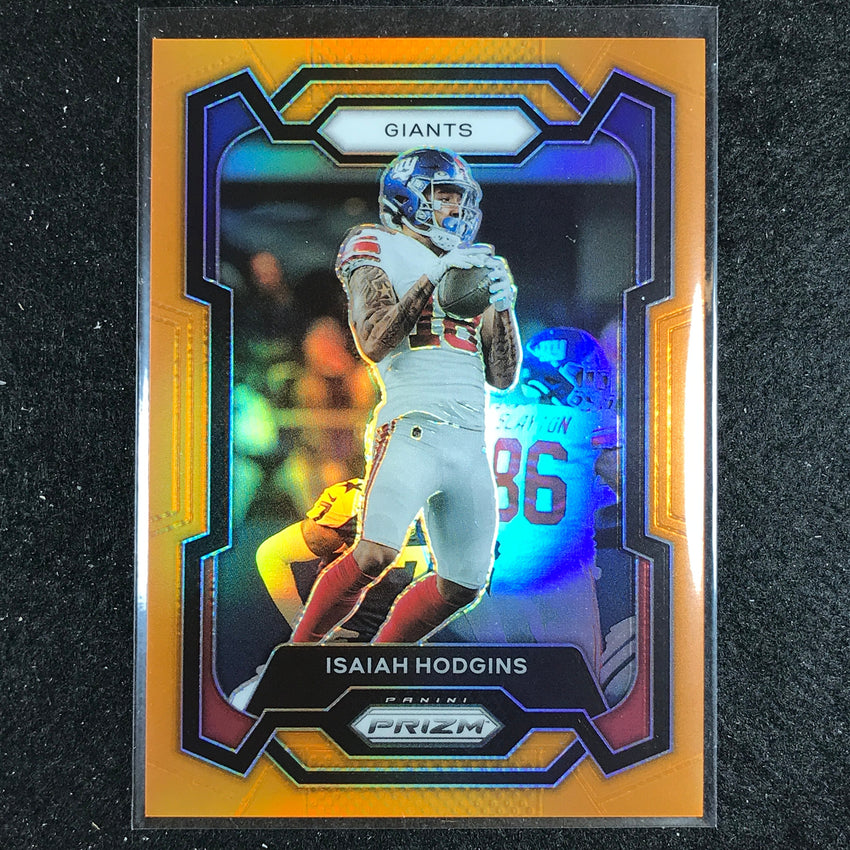 2023 Prizm Football Isaiah Hodgins Base Orange 79/249