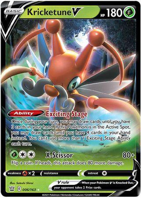 Kricketune V - 6/163 - Ultra Rare - Battle Styles-Cherry Collectables