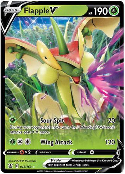 Flapple V - 18/163 - Ultra Rare - Battle Styles-Cherry Collectables