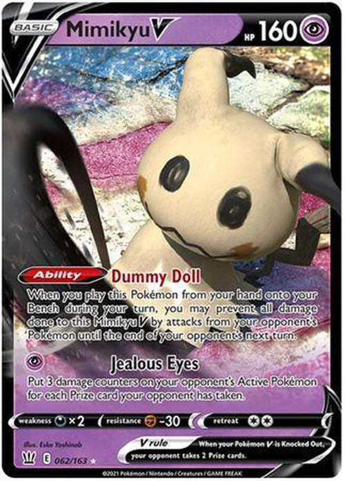 Mimikyu V - 62/163 - Ultra Rare - Battle Styles-Cherry Collectables