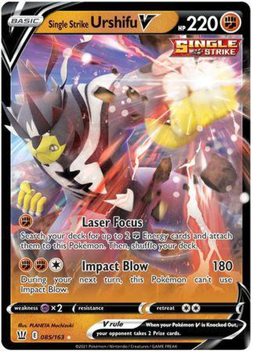 Single Strike Urshifu V - 85/163 - Ultra Rare - Battle Styles  Cherry  Collectables
