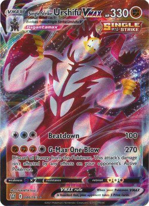 Single Strike Urshifu VMAX - 86/163 - Ultra Rare - Battle Styles-Cherry Collectables