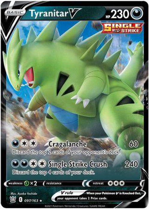Tyranitar V - 97/163 - Ultra Rare - Battle Styles-Cherry Collectables