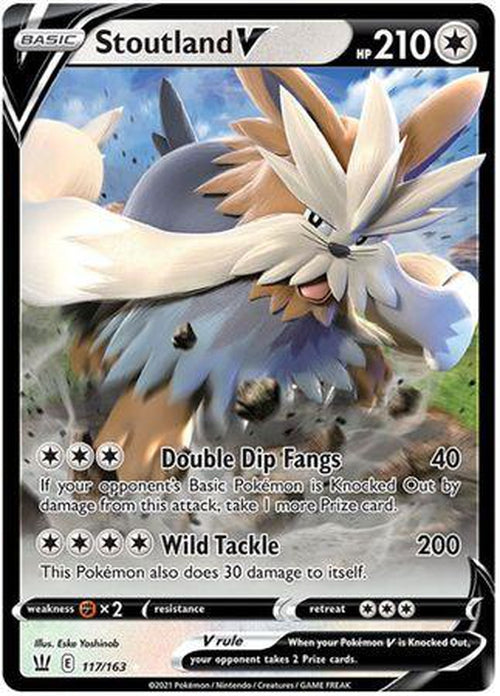 Stoutland V - 117/163 - Ultra Rare - Battle Styles-Cherry Collectables